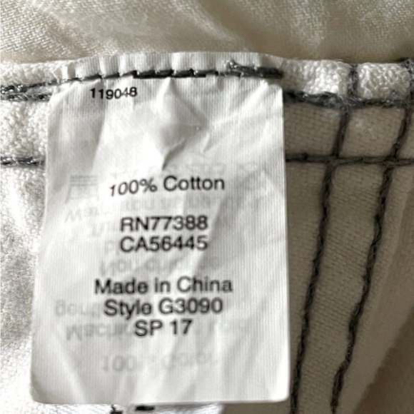 Madewell White Ripped High Rise Straight Jeans | Size 28 - Picture 10 of 11